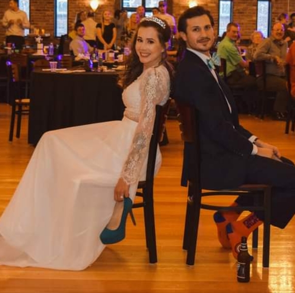 2 Piece Lace Wedding Dress - Picture 2 of 6